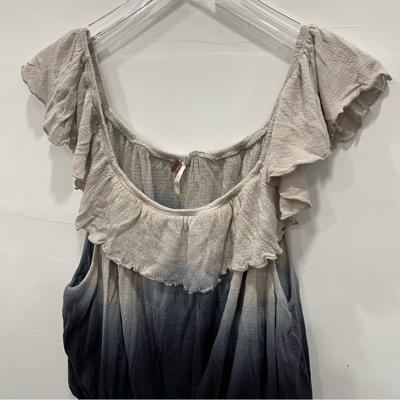 Free People Cora Lee Ombre Ruffle Trim Off The Shoulder Top Size Small - Picture 3 of 9